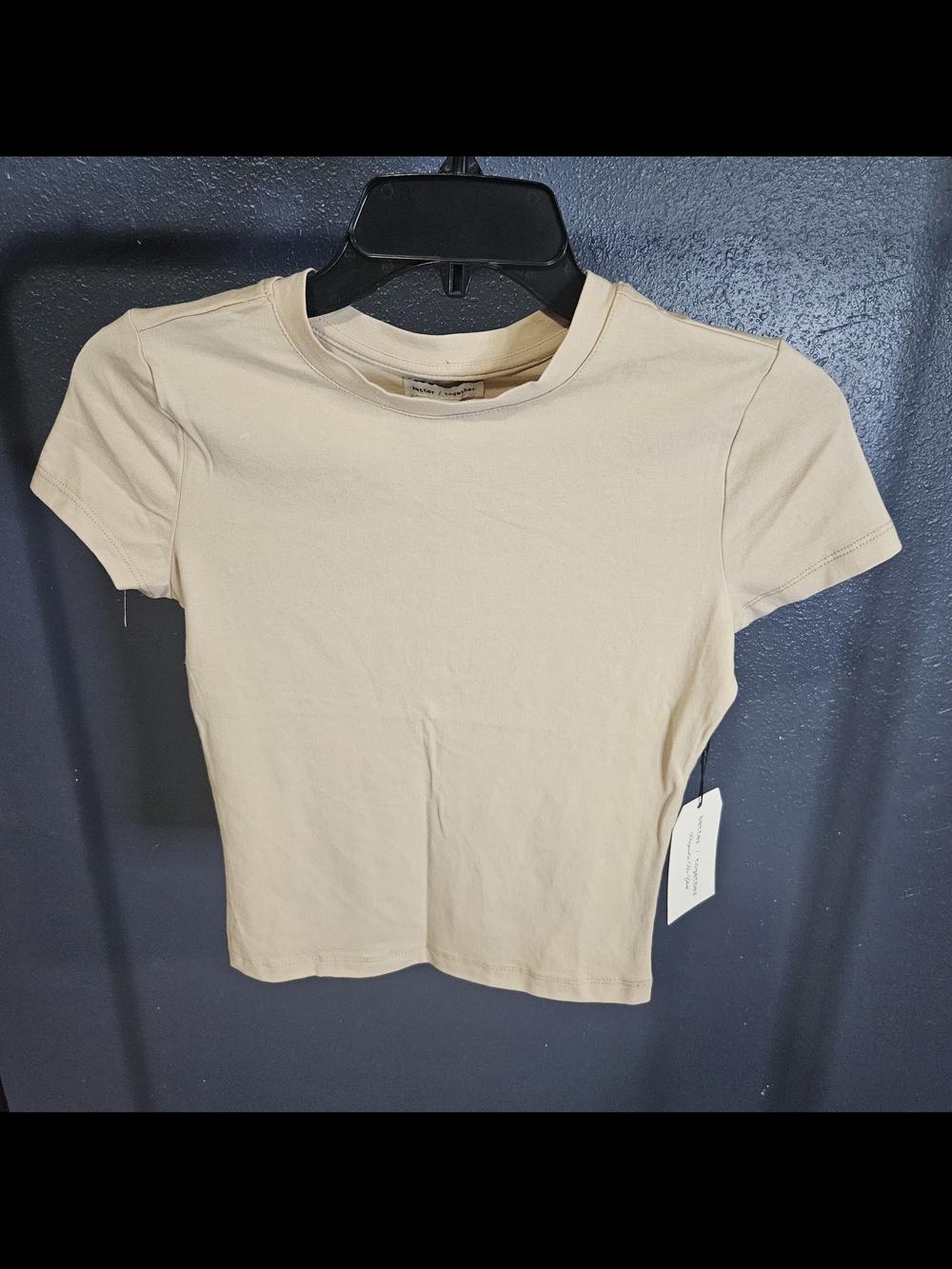 Women's Short Sleeve Crewneck Tee by Better Together in Beige